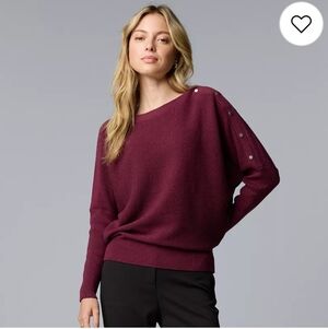 Dolman Snap Sweater from Simply Vera By Vera Wang